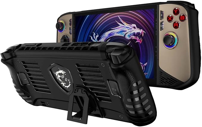 Case Cover for MSI Claw 8 AI+ A2VM Handheld Game Console, Slim Soft TPU Protective Skin Case with Kickstand for MSI Claw 8 AI+ A2VM, Anti-Scratch,Shockproof,Black by Unknown