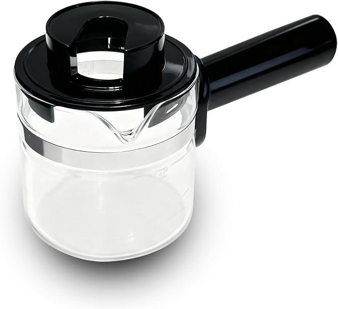 4 Cup Espresso Glass Coffee Pot Replacement-Espresso Accessories | Espresso Accessories，Compatible with IMUSA, Hamilton Beach, Mr.Coffee, Breville, UNIVEN Espresso Machine,Black handle by ALLCUP