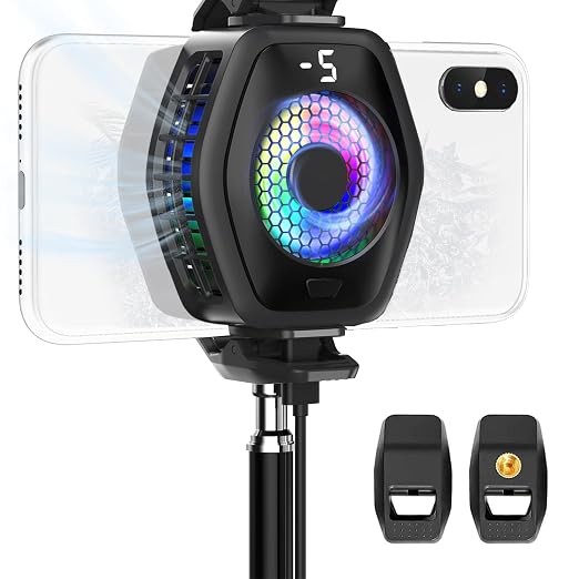 Jremreo 2-in-1 Magnetic & Clip-On Phone Cooler – Semiconductor-Powered Gaming Cell Phone Cooling Fan Radiator for iPhone/Android/iPad/Tablet – Gaming, Video Calls, Live Broadcasting, and Vlog Use by Jremreo