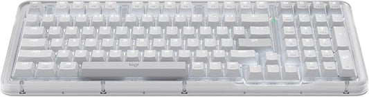 Logitech Alto Keys K98M Wireless Mechanical Gasket Keyboard - Off White | Customizable, clicky, vibration absorbing gasket, white backlit keys, Bluetooth, USB-C charging, for PC, Mac, Laptops by Unknown