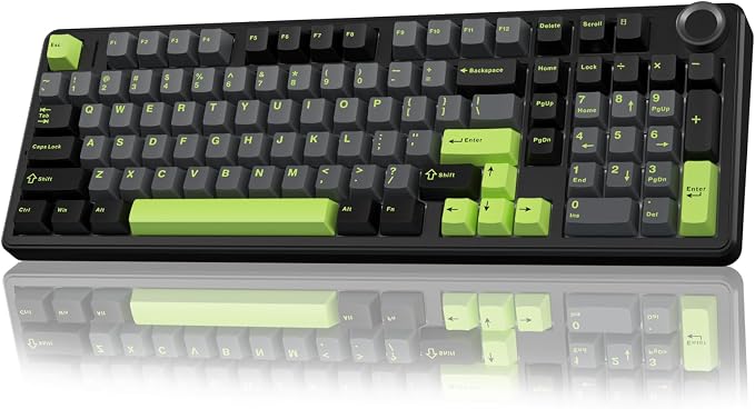 AULA F99 Pro Wireless Mechanical Keyboard with Knob,Creamy Sound,Tri-Mode BT5.0/USB-C/2.4GHz Hot Swappable Keyboard,Gasket Structure,RGB Backlit Computer Gaming Keyboards by AULA