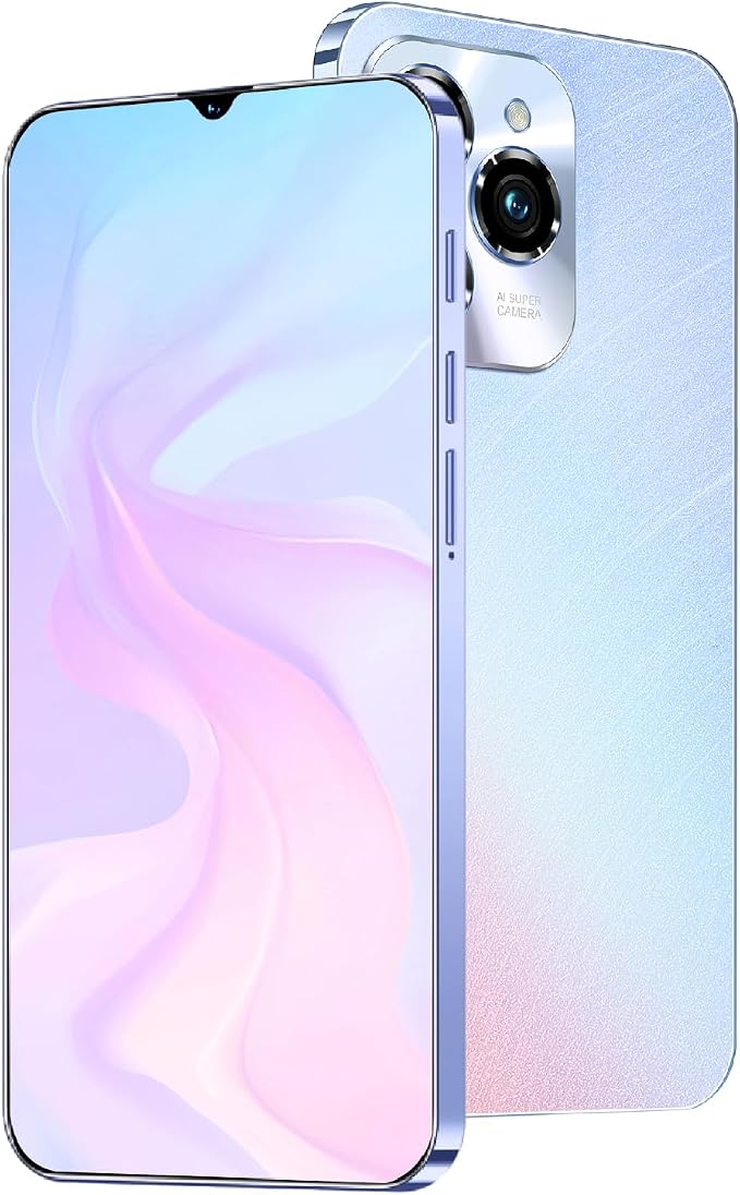 Unlock Phone, 4G Network Android Phone, 6.3-inch Screen, 2GB RAM+16GB ROM/TF 128GB, Dual SIM Cards, Dual Cameras, Suitable for Novice Users (83white) by Unknown