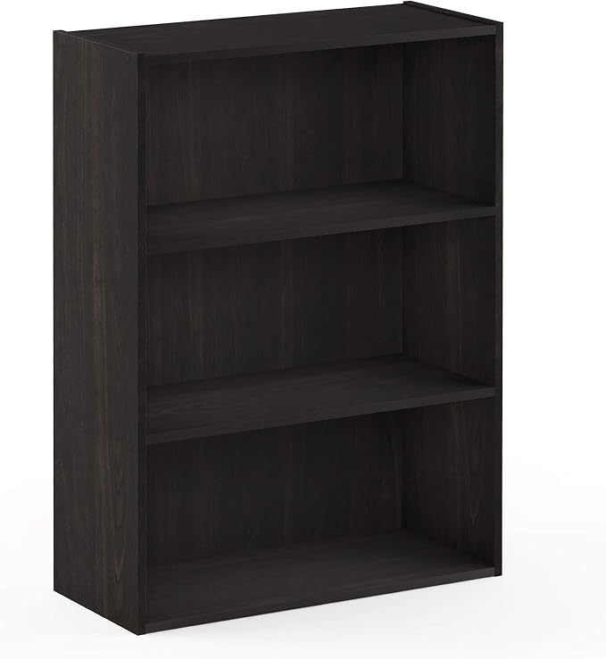 Furinno PASIR Book Shelf, 3-Tier Bookshelf, Storage Shelves Bookcase, 9.7 x 23.7 x 31.5, for Living Room, Bedroom, Home Office, Cinnamon Cherry - Image 6