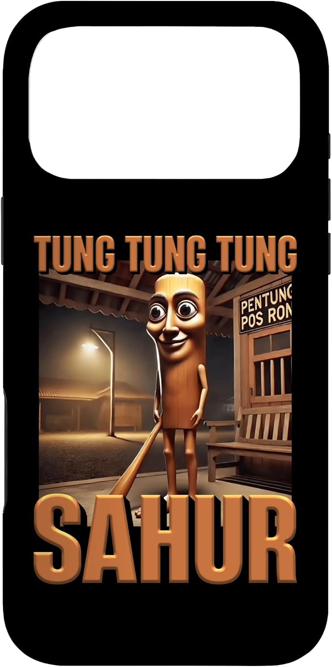Internet Hilarious Meme AI Character Tung Tung Tung Sahur Case for iPhone 17 Pro Max by Unknown