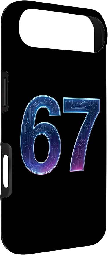 67 Meme Ai Quantum Number 67th Six Seven Tech Digital Future Case for iPhone Air - Image 2