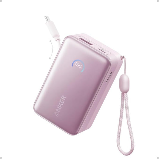 Anker Nano Power Bank, 45W 10,000mAh Portable Charger, iPhone Battery Pack | Built-In Retractable USB-C Cable, for iPhone 17 / 16 Series, iPad, Galaxy, Pixel, and More, Compact Travel Design by Unknown