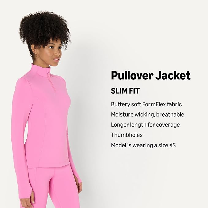 Amazon Essentials Women's Active FormFlex Buttery Soft Slim Fit Quarter Zip Long Sleeve Pullover Jacket - Image 4