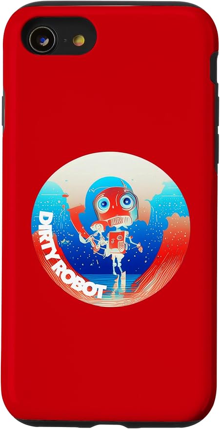 Dirty Robot my computer friend brand AI computing code cobot Case for iPhone SE (2020) / 7 / 8 by Unknown
