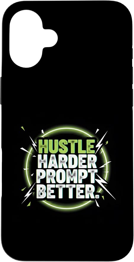 Hustle Harder Prompt Better AI Artificial Intelligence Case for iPhone 16 Plus by Unknown