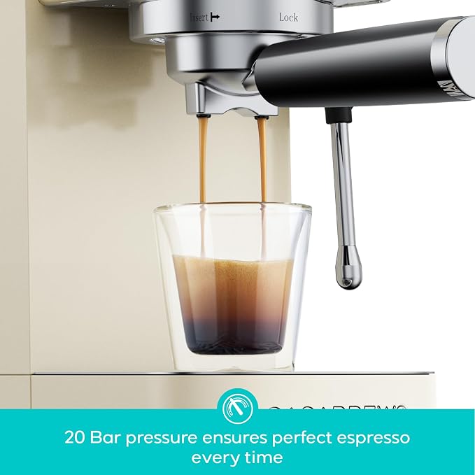 CASABREWS 3700 Essential Espresso Machine, Stainless Steel Espresso Maker | 20-Bar Italian Pump, Powerful Steam Wand, 43.9oz Removable Water Tank, Compact Espresso Maker for Home, Cappuccino & Latte - Image 3