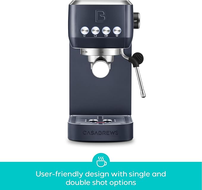 CASABREWS 3700 Essential Espresso Machine, Stainless Steel Espresso Maker | 20-Bar Italian Pump, Powerful Steam Wand, 43.9oz Removable Water Tank, Compact Espresso Maker for Home, Cappuccino & Latte - Image 2
