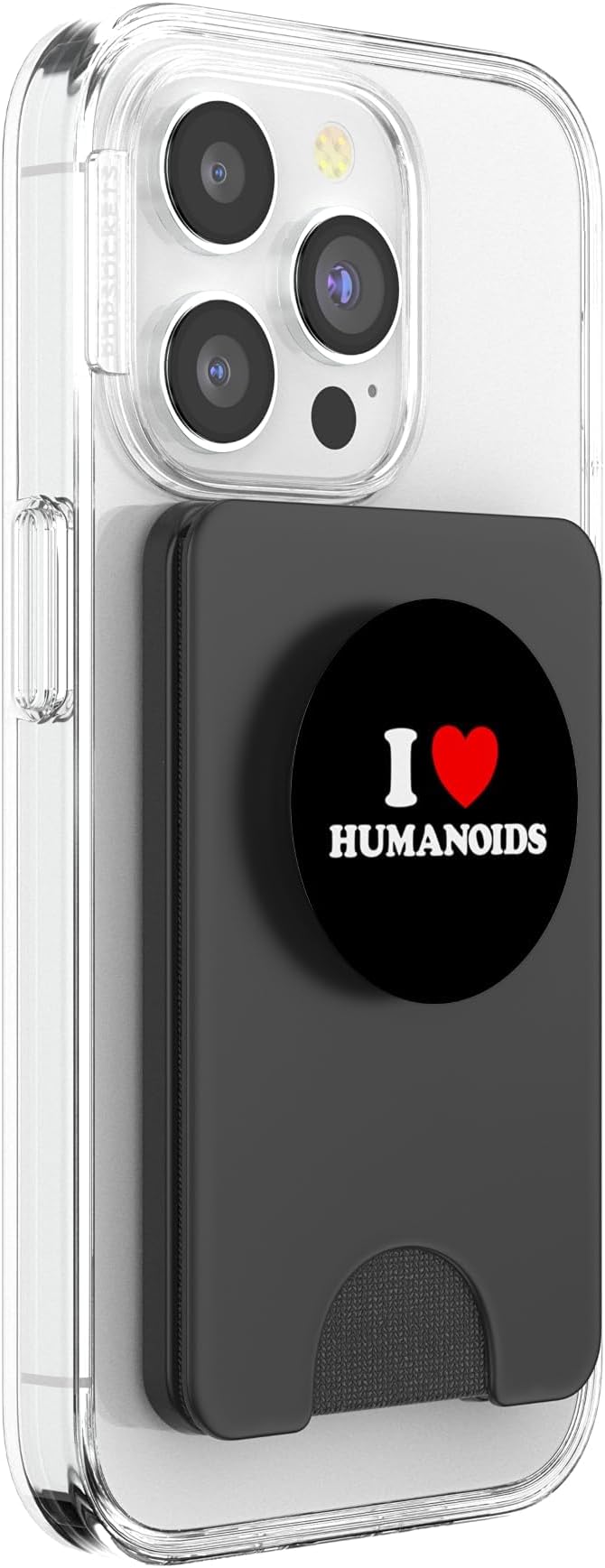 Humanoid Heart Funny Cute Embodied AI Bot Robot Being Fan PopSockets PopWallet for MagSafe - Image 4