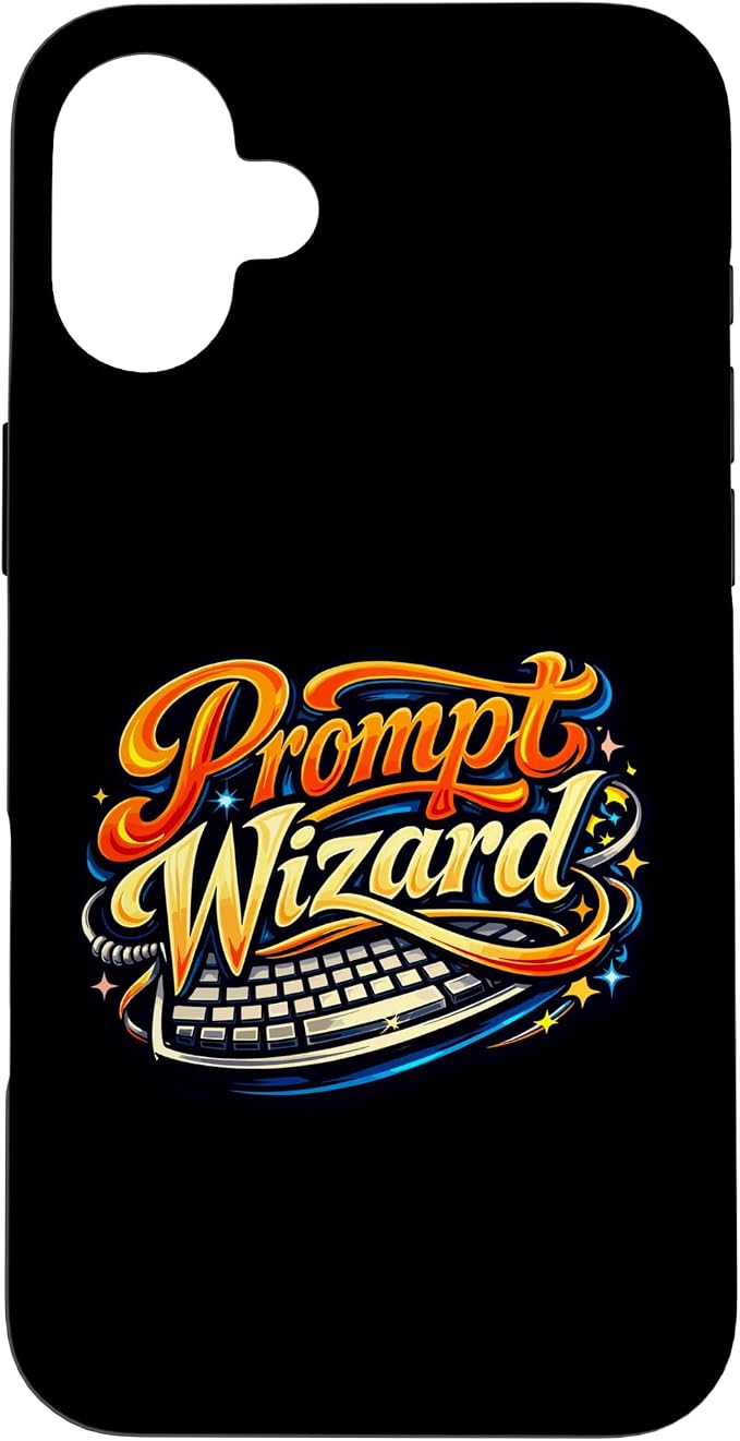 Prompt Wizard AI Retro Keyboard Case for iPhone 16 Plus by Unknown