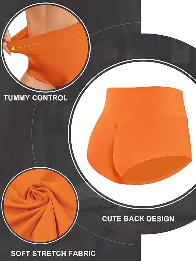 Cut Out Yoga Shorts Booty Butt Lifting Scrunch Shorts High Waisted Workout Gym Active Hot Pants - Image 2