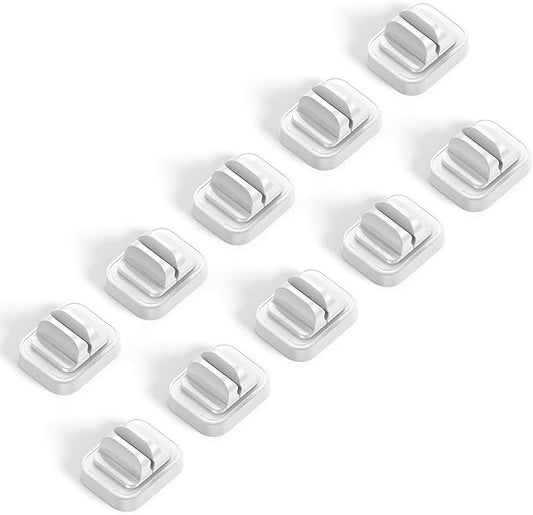 10Pack Cable Spring Holder Clips, Cord Organizer for Desk - Lamicall Adjustable Cord Clip, Wire Holder Organizer, Phone USB Charger Cable Holder, White | Wire Holder Organizer, Phone USB Charger Cable Holder, Cable Management for Nightstand Wall, Adhes... by Lamicall