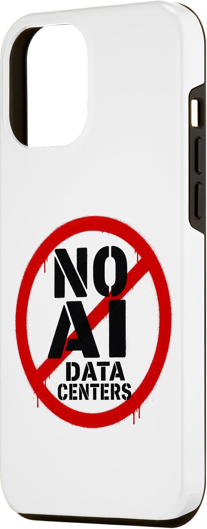 No AI Data Centers – Simple Minimal Spray Paint Style Text Case for iPhone 12 Pro Max - Image 2