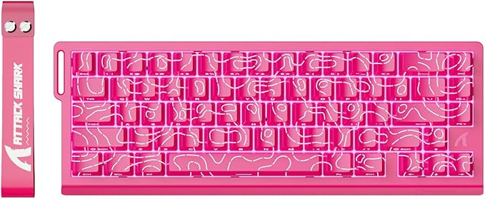 ATTACK SHARK X68HE RT Mechanical Gaming Keyboard 60% Wired TKL-Rose Contour | Adjustable Actuation,Hall Effect Magnetic Switch,8KHz Polling Rate,RGB Backlit,Top Mount,Side Printed Keycap for PC Mac Gamer by ATTACKSHARK