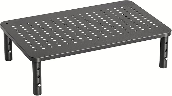 HUANUO Monitor Stand, Monitor Stand Riser 3 Height Adjustable, Monitor Riser with Airflow Vents, Laptop Stand for Desk, Laptop Riser, Desk Organizer for Monitor, Laptop, PC, Printer by HUANUO