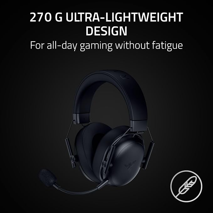 Razer BlackShark V3 X HyperSpeed Wireless PC Gaming Headset, Black | 50mm Drivers, Cardioid Mic, 2.4 GHz, Bluetooth, USB, Works with Mac, PS5, Nintendo Switch, Smartphone, 70 Hr Battery - Image 8