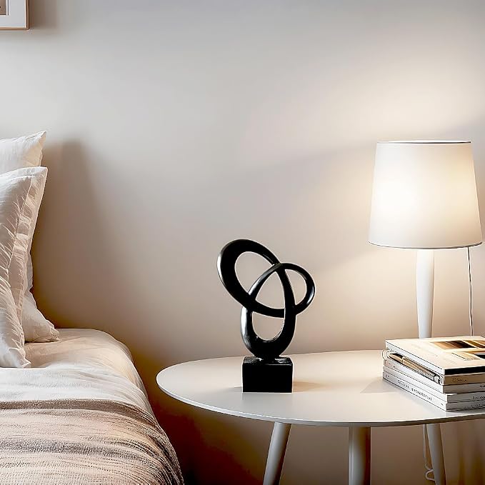 Dosker Abstract Sculpture Knot Decor Mobius Stripe Statue (Black) | Modern Sculpture for Home Decor, Coffee Table Decor for Living Room, Office - Image 6