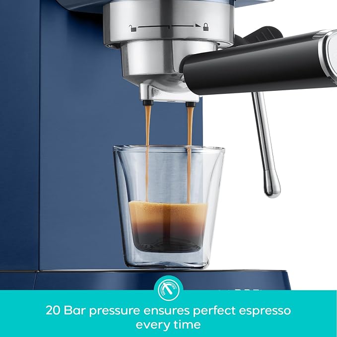 CASABREWS CM5418 Espresso Machine, Espresso Coffee Maker with Steam Wand | Stainless Steel, 20-Bar Pump, Built-in Pressure Gauge, Powerful Steam Wand for Cappuccino Latte for Home, 34oz Water Tank - Image 2