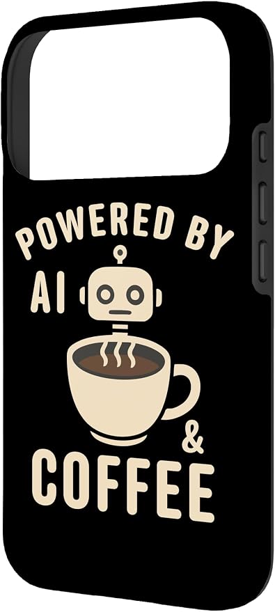 Powered by AI and Coffee Robot Case for iPhone 17 Pro - Image 2