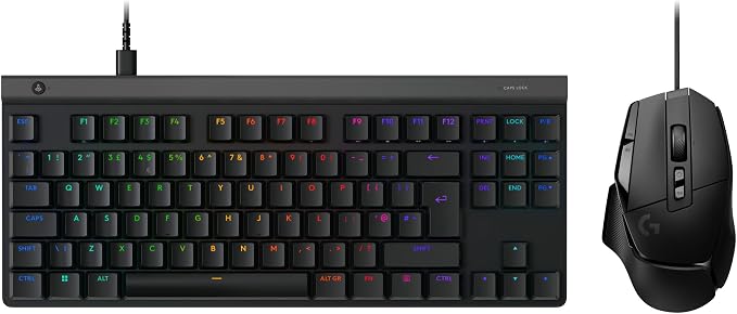 Logitech G502 X Wired Gaming Mouse + G515 TKL Wireless Gaming Keyboard (Tactile) Bundle: Black by Unknown