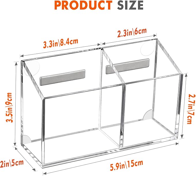 BEYGORM Magnetic Dry Erase Marker Holder for Whiteboard & Refrigerator | Non-slip Acrylic Pen Holder for Classroom, Fridge Magnet, Locker Organizer Accessories, Teacher & School Supplies(Clear) - Image 7