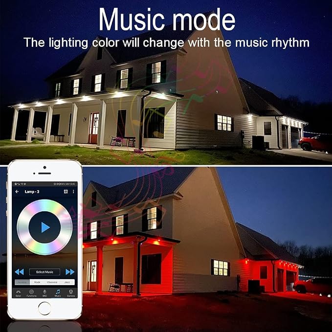 LED Deck Light Kit, 20pcs Φ1.77 WiFi Wireless Smart Phone Control Low Voltage Recessed RGBW Deck Lights with Remote, Voice Control, IP67 Waterproof Outdoor Path Stair Landscape Lighting, Black - Image 5