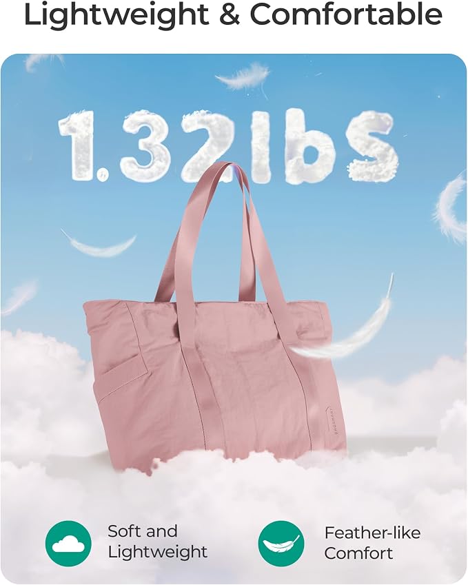 BAGSMART Tote Bag for Women, Tote Bag with Zipper Work Tote with Compartments Nurse Shoulder Hanbag for Travel, Gym - Image 6