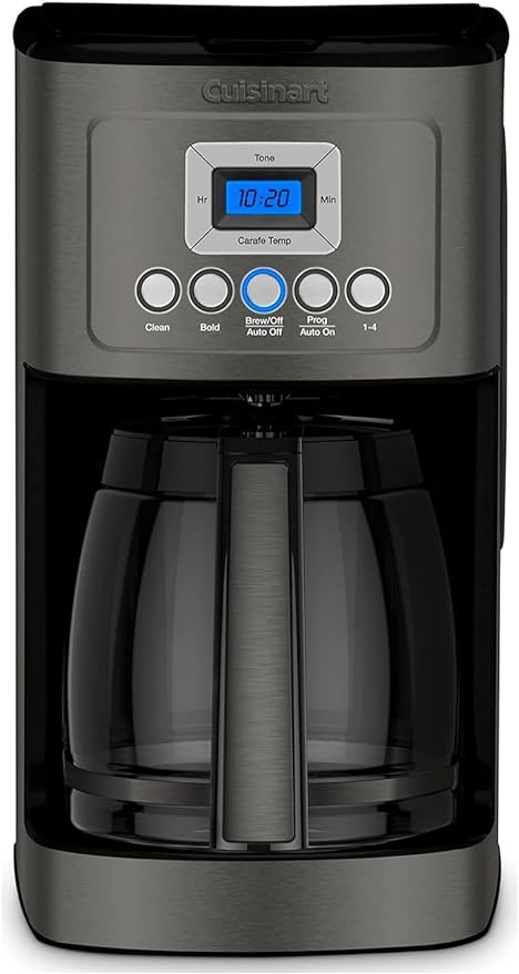Cuisinart 14-Cup Coffee Maker, Programmable PerfecTemp Glass Carafe Coffee Machine with 1-4 Cup Setting, Brew Strength Control and Pause, Stainless Steel, DCC-3200BKSNAS, Black | 14-Cup Glass Carafe, Perfectemp Heating, 24-Hour Programmability, Brew St... by Cuisinart