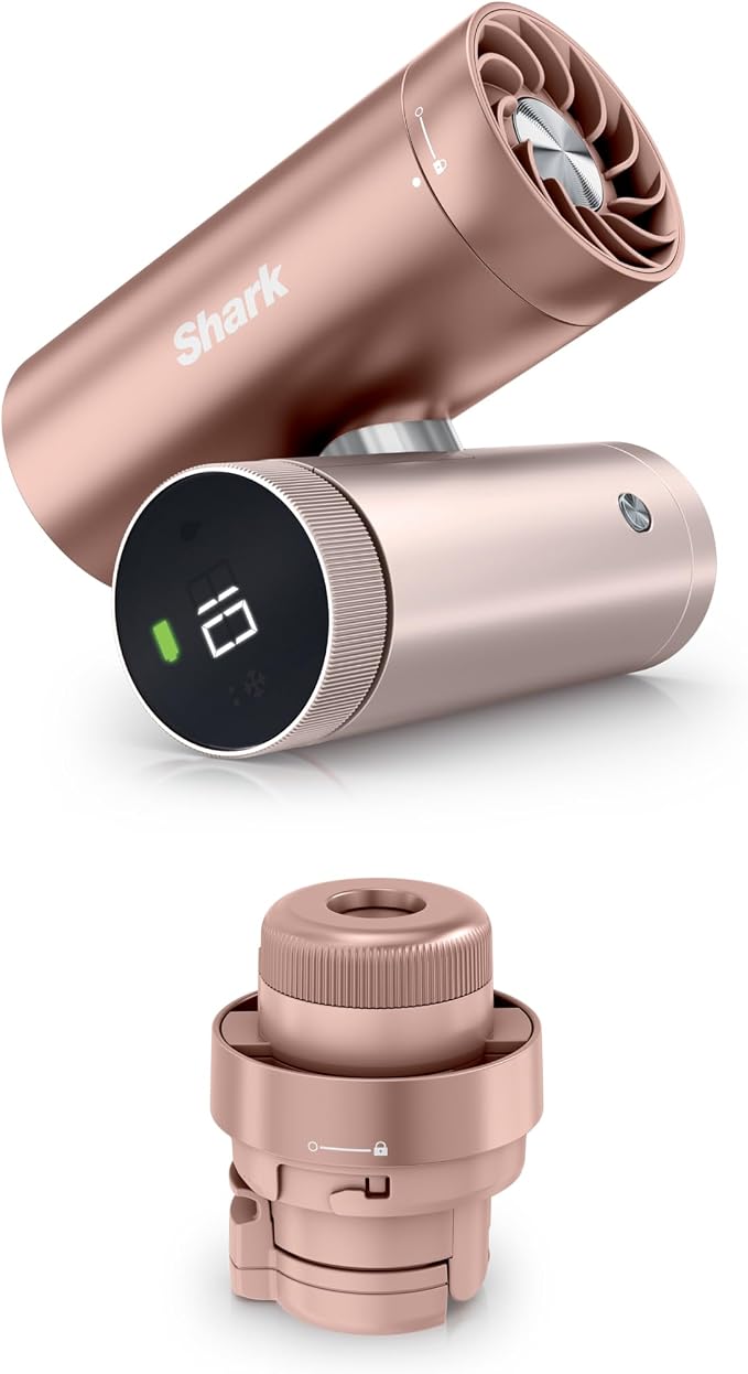 Shark ChillPill: The 2-in-1 Personal Cooling System with Fan, Dry-Touch Mist – Portable, Handheld, Rose Gold (FA023) by Unknown