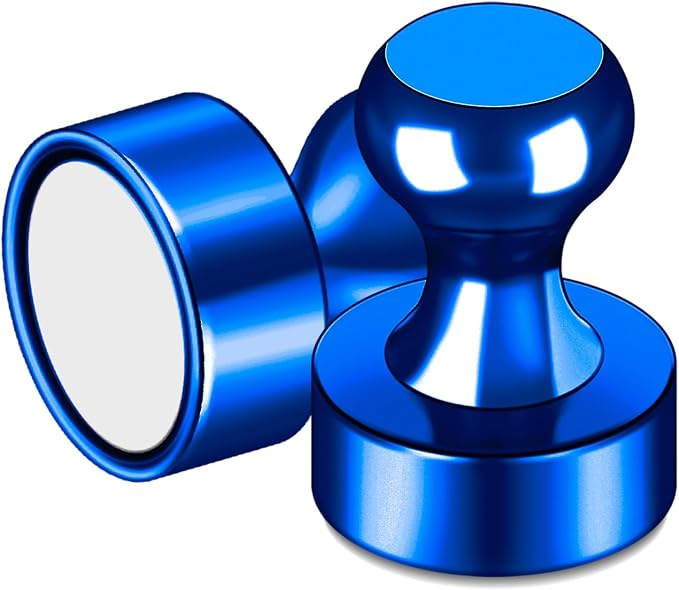 LOVIMAG Fridge Magnets 20Pcs, Magnet for Refrigerator Whiteboard, Blue | Small Strong Neodymium Metal Cute Push Pin for Classroom, Kitchen, Accessories Decorative, Office, Calendar - Image 8