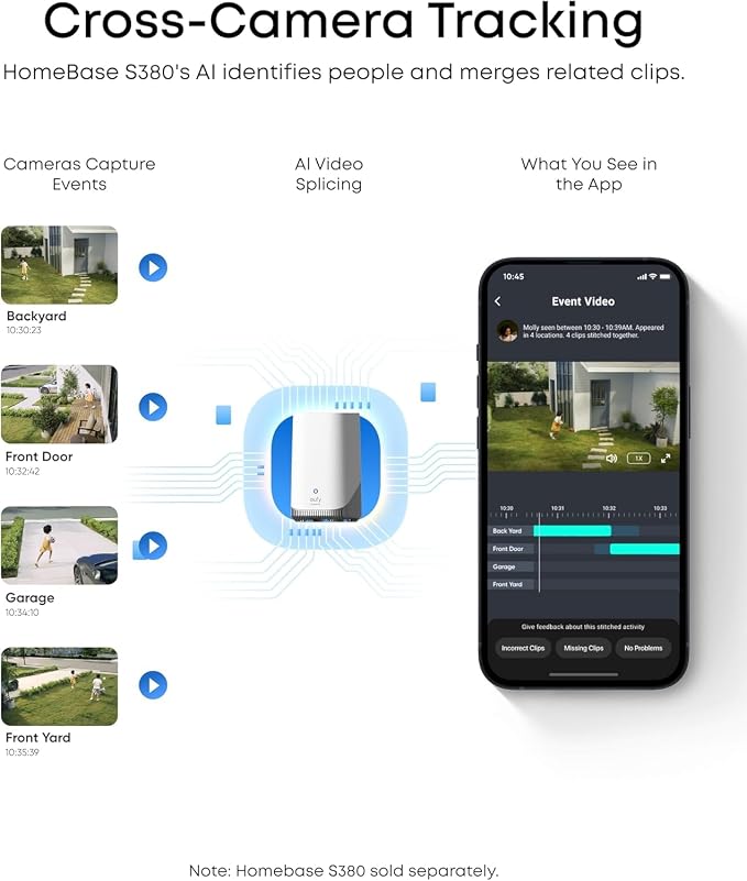 eufy Security SoloCam E42, 4K Security Camera Wireless Outdoor, Solar Powered, AI Motion Tracking, Strobe Light, Pan & Tilt, Facial Recognition, Up to 16 TB, Smart Home Compatible - Image 5