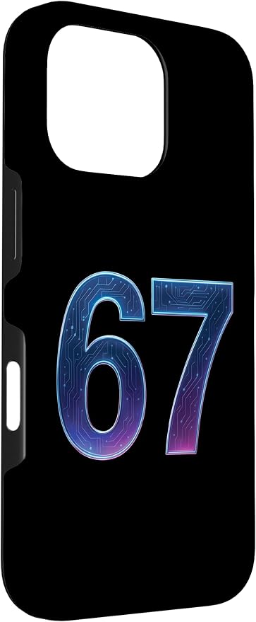 67 Meme Ai Quantum Number 67th Six Seven Tech Digital Future Case for iPhone 16 Pro - Image 3