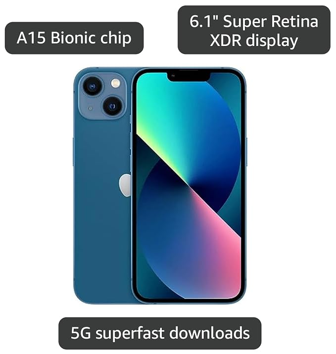 Apple iPhone 13, 128GB, Blue - Verizon (Renewed Premium) - Image 3