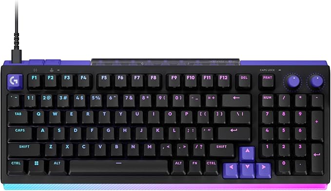Logitech G512 X 98 TMR + Linear Switch Mechanical Gaming Keyboard - Black | Hot-Swappable 9x TMR Rapid Trigger + Linear Mechanical Switches, Gasket, PBT Keycaps, <8K, LIGHTSYNC RGB, for PC & Mac by Unknown