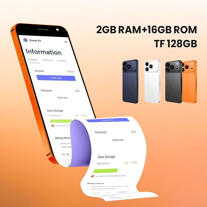 Unlocked 4G Android Phone, 5.0-inch Screen, 2GB RAM + 16GB ROM/TF 128GB, Dual SIM, Dual Camera, Suitable for Beginners (28silver) - Image 7