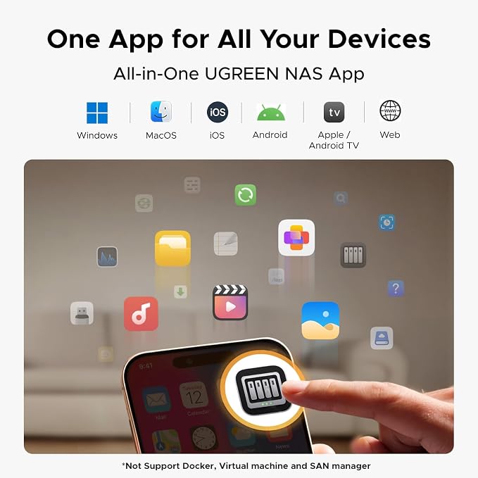 UGREEN NAS DH2300 2-Bay Desktop NAS, Support Capacity 64TB (Diskless) | Remote Access, AI Photo Album, Beginner Friendly System, 4GB RAM on Board,1GbE, 4K HDMI, Network Attached Storage (Diskless) - Image 3