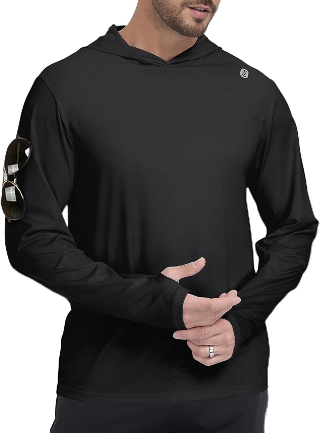 ZITY Men's Sun Protection Shirts Long Sleeve Rash Guard Hoodie UV UPF 50+ Fishing Running Athletic Sweatshirts by ZITY