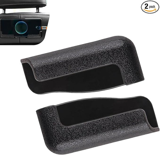 2 PCS Car Mobile Phone Brackets, Multifunctional Dashboard Phone Holder Mounted, Self Adhesive Adjustable Width Cellphone Bracket, Fit for All Phones, Back Seat, Wall, Home (Black) by Unknown