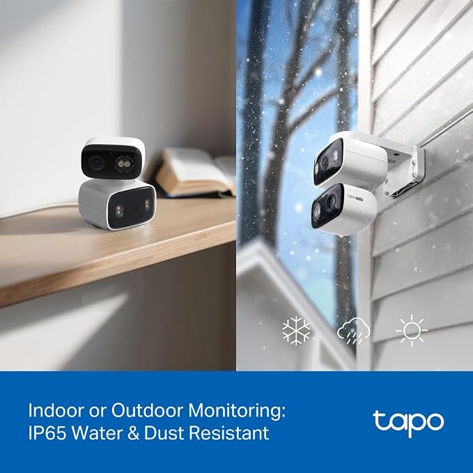 Tapo 2K Indoor/Outdoor Dual Lens Pan/Tilt Wired Security Camera - 125° Wide-Angle View + 6mm Zoom, Motion Track, Person/Vehicle Detection, Local Storage or Optional Cloud, C246D - Image 9