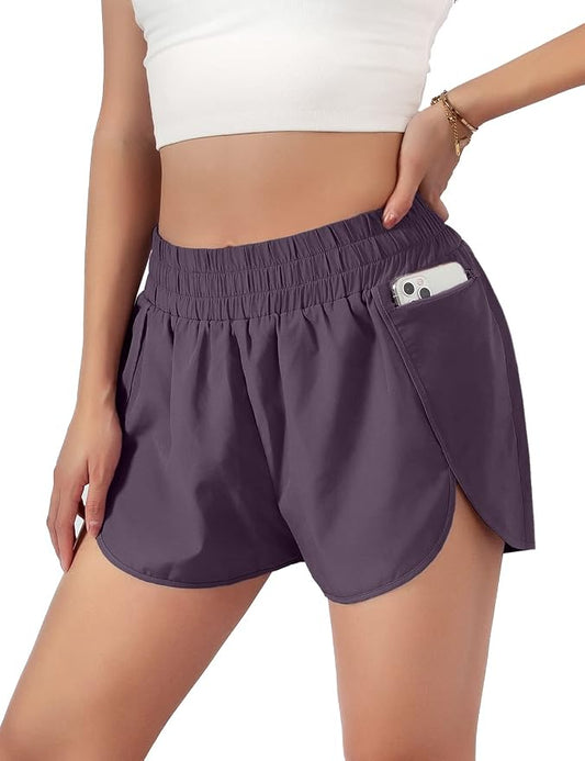 Blooming Jelly Women's Quick-Dry Running Shorts Workout Sport Layer Active Shorts with Pockets 1.75" by Bloomingjelly