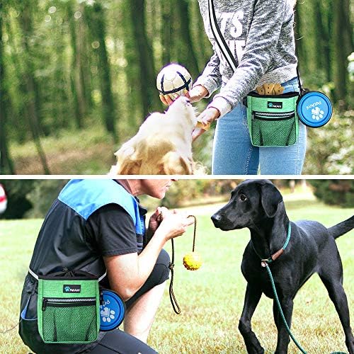 PetAmi Hands Free Dog Treat Pouch for Training and Walking, Green - Image 5