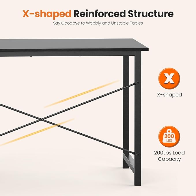 Sweetcrispy 40-Inch Computer Desk with Drawers, Office Desk, Black | Small Desk for Bedroom Home Office with Side Hook, Modern Simple desk with storage for Writing - Image 4