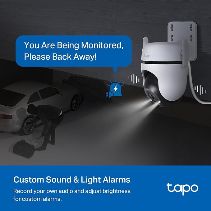 TP-Link Tapo 2K QHD Outdoor Pan/Tilt Wi-Fi Security Camera, 360° View, Motion Tracking, Color Night Vision, Free Person/Vehicle/Motion Detection, Cloud & SD Card Storage, 24/7 Recording, Tapo C520WS… - Image 10