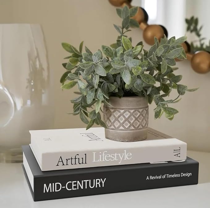 Decorative Books for Home Decor,2 Pcs Modern Minimalist Faux Book for Home Decoration,Coffee Table Decor,Living Room Aesthetic Accent (E5) - Image 4