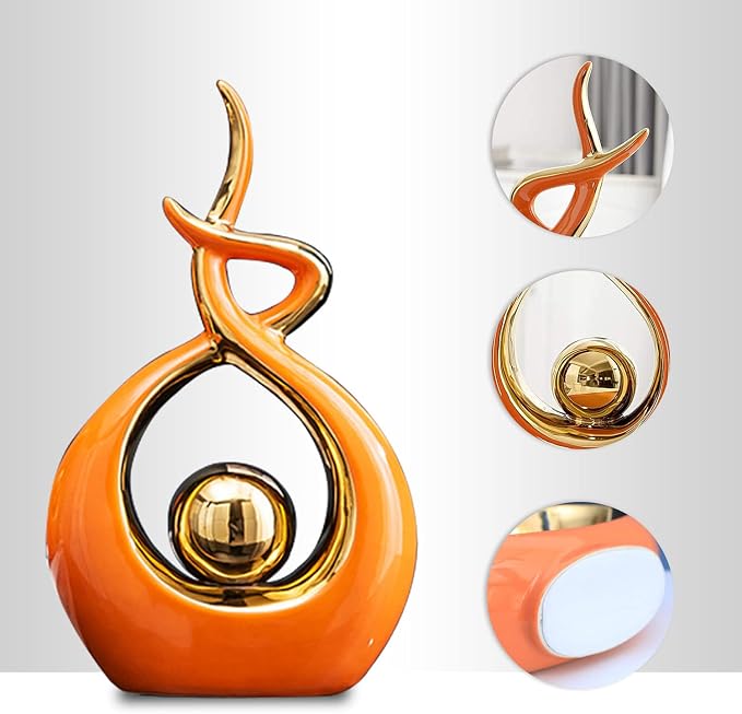 Norrclp Home Decor Modern Abstract Art Ceramic Statue Table Decorations for Dining Room Living Room Office Centerpiece - Image 3