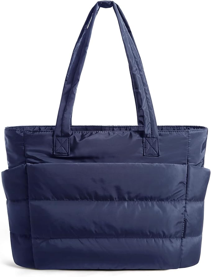 BAGSMART Tote Bag for Women, Lightweight Puffy Tote Bag with Compartments Shoulder Bag Handbag for Travel, Work, Gym | Lightweight by BAGSMART