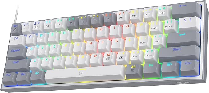 Redragon K617 Wired 60% Compact Hot-Swap RGB Gaming Mechanical Keyboard | 61 Keys Design for More Room to Aim, Swap-Ready Socket for Mod, Vibrant 20-Mode Lighting Hype Vibing, Pro Software Supported - Image 9